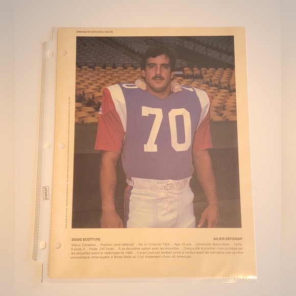 1981 Montreal Alouettes CFL Dimanche Derniere Heure Football Prints - Picture 8 of 16